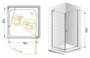 ELENA-W-A-1-90-C-Cr Душевой уголок