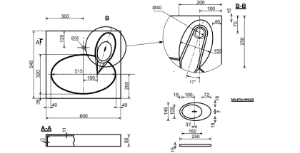 Раковина "LEA silk" 600х545