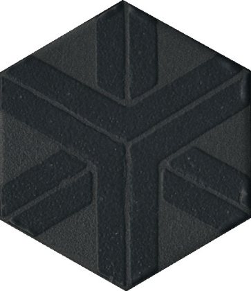 Декор OS\B241\63001 Агуста чёрный 5,2см*6см*6,9мм (1уп/26шт) матовый, шт.