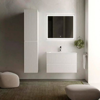 Тумба подвесная SANCOS Snob R 790х445х500, c двумя ящиками оснащенными доводчиками, Bianco, арт.SNR80W Тумба подвесная SANCOS Snob R 790х445х500, c двумя ящиками оснащенными доводчиками, Bianco, арт.SNR80W