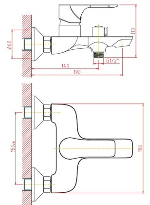 Смеситель для ванны/душа Orange Aristo M19-100w белый Смеситель для ванны/душа Orange Aristo M19-100w белый