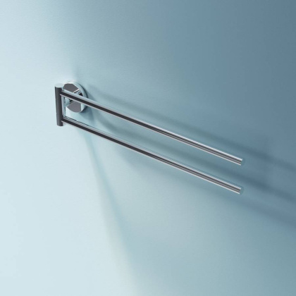 Двойная вешалка-вертушка X-Joy для полотенец, 7,2х38,7х5,3 см, хром, A85A32600