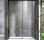 Душевая дверь Lugano VDS-1L140CLB-1, 1400, черный, стекло прозрачное