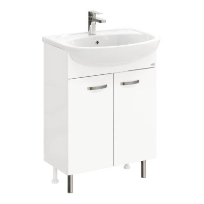 Тумба Onika Коралл 60 напольная, белая (ум. Уют 60)