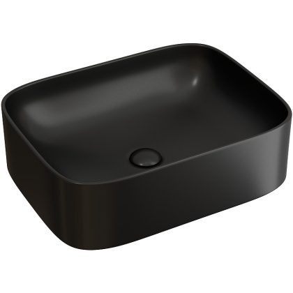 Умывальник чаша накладная прямоугольная (цвет Черный Матовый) Element 505*380*150мм