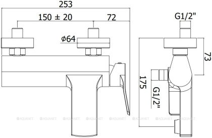 Смеситель для ванны с душем Paffoni Tilt TI022CR Смеситель для ванны с душем Paffoni Tilt TI022CR
