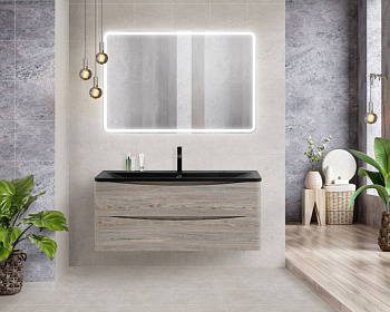 Раковина из искусственного камня BelBagno BB1200/455-LV-ART-ALR-NERO, чёрная матовая