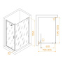 Душевой уголок  80*120*195 RGW SV-145B (SV-05B + Z-050-2B) Прямоуг./Чёрный/Прозрачное/8 мм (Easy)