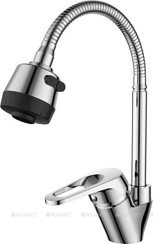 OneLife P11-004cr полимерный смеситель для кухни с гибким изливом, хром