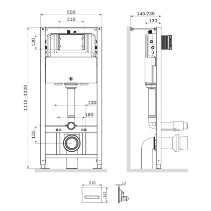 I012704.50A38 Pro Инсталляция для подвесным унитазом с сенсорн бесконтактной клав Touchless Pro стекло, Черный I012704.50A38 Pro Инсталляция для подвесным унитазом с сенсорн бесконтактной клав Touchless Pro стекло, Черный