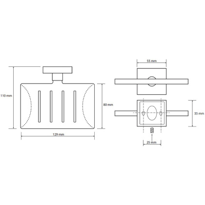 Прямоугольная мыльница Прямоугольная мыльница