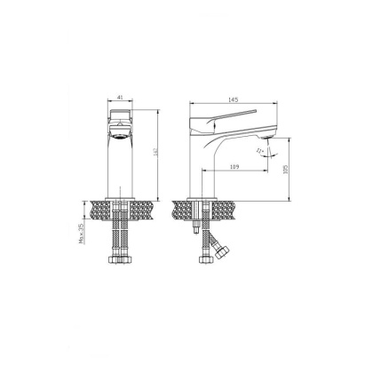 Смеситель для умывальника хром RUSH Haiti (HA1935-11) Смеситель для умывальника хром RUSH Haiti (HA1935-11)