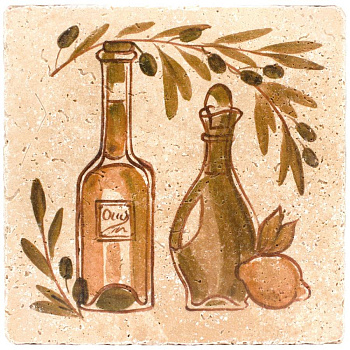 Натуральный травертин ОЛИВКИ №3 20x20, Provance