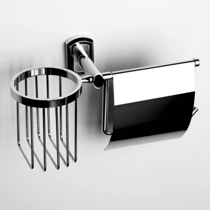 Держатель туалетной бумаги и освежителя Oder, 26,3х16х12,2 см, хром, K-3059