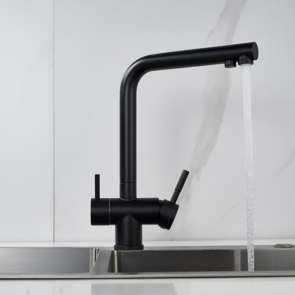 Смеситель для кухни со встроенным фильтром (краном) под питьевую воду Shevanik S468 S468H