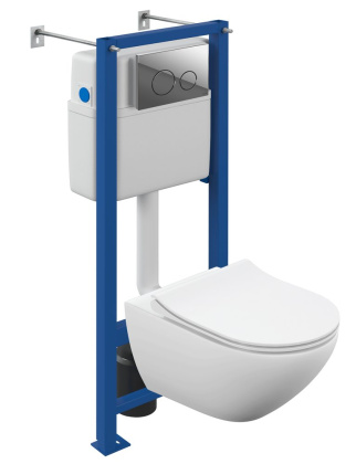 Унитаз с инсталляцией Cersanit Street Fusion Vortex Dpl Eo Sl 64578