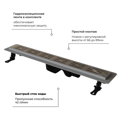 Душевой лоток Drain Leo-20, RGW 60212080-01