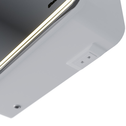 Шкаф зеркальный Lemark ELEMENT 60х80см 1 дверный, петли справа, с подсветкой, с розеткой, цвет корпуса: Белый глянец