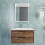 База под раковину Chiara 2D 800 подвесная, 2 выкатных ящика soft-close, С.Oak