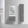 База под керамическую раковину Mia Slim 600 подвесная, 2 выкатных ящика soft close, Beton База под керамическую раковину Mia Slim 600 подвесная, 2 выкатных ящика soft close, Beton