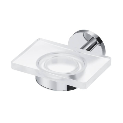 A85A34200 X-Joy, Стеклянная мыльница с настенным держателем, хром A85A34200 X-Joy, Стеклянная мыльница с настенным держателем, хром