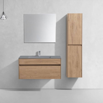 База под раковину Chiara 1000 подвесная, 1 выкатной ящик soft-close, N.Oak База под раковину Chiara 1000 подвесная, 1 выкатной ящик soft-close, N.Oak