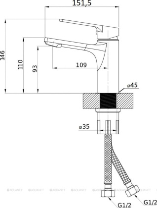 Orange FLAT M12-021cr Смеситель для раковины Orange FLAT M12-021cr Смеситель для раковины
