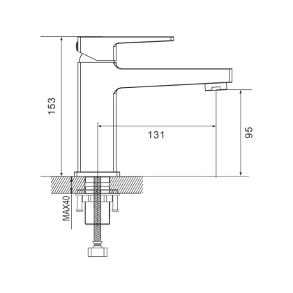 Смеситель для раковины латунь R2801H