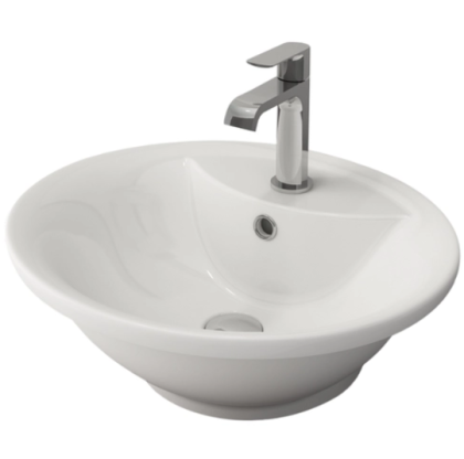 Раковина накладная Verona, 500*445, c переливом, 1 отв. смес., белый 1046-001-0126, шт