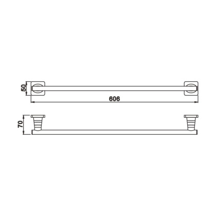 Полотенцедержатель, RG1517H Rose, Черный Полотенцедержатель, RG1517H Rose, Черный