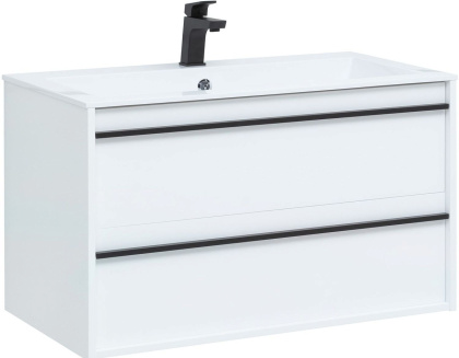 Тумба под раковину Aquanet Lino 90 белый матовый Тумба под раковину Aquanet Lino 90 белый матовый