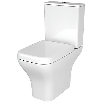 Напольный безободковый унитаз VitrA Polar, двурежимный механизм смыва 3/6 л, дюропластовое сиденье микролифт