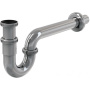Сифон для умывальника DN32, U-форма с накидной гайкой 5/4", металл