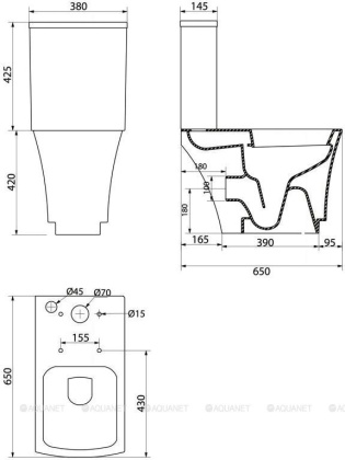 Бачок BelBagno REGINA BB104T
