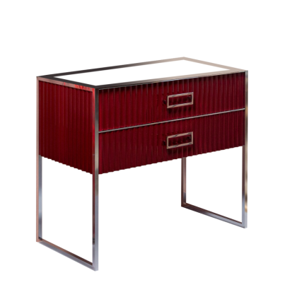 Тумба MONACO 100см h84см бордо глянец + хром под раковину моноблок 866-100-RCR Boheme