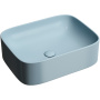 Умывальник чаша накладная прямоугольная (цвет Голубой Матовый) Element 505*380*150мм