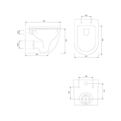 Унитаз подвесной OMNIRES OTTAWA OTTAWAMWBP