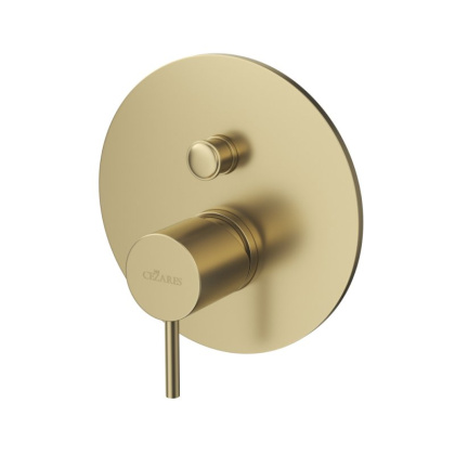 LEAF-VDIM-L-BIO Встраиваемый однорычажный смеситель с переключателем на 2 выхода, исполнение Белый матовый