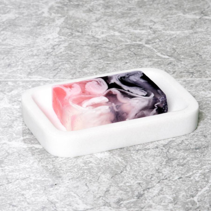 Мыльница Oder, 13х2х9 см, белая, K-9629