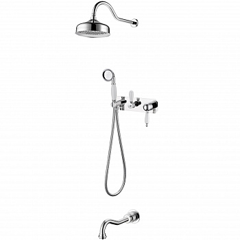 Смеситель для ванны, встроенный Tradizionale Cromo