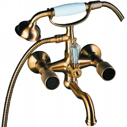 Смеситель для ванны(душ.ком) ROYAL CRYSTAL black, бронза, переключатель Swarovski_Комплект Смеситель для ванны(душ.ком) ROYAL CRYSTAL black, бронза, переключатель Swarovski_Комплект