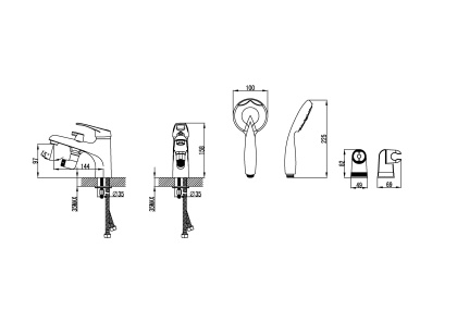 Смеситель Lemark Omega LM3115C на борт ванны Смеситель Lemark Omega LM3115C на борт ванны