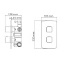 Naab 8644 Thermo Термостатический смеситель для ванны и душа Naab 8644 Thermo Термостатический смеситель для ванны и душа