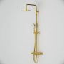 F0785A599 X-Joy, душ.система:  см-ль д/ванны/душа с ТМС, душ.штанга,верх.душ 220мм, руч.душ, золото