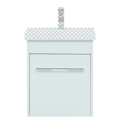 Тумба под раковину Aquanet Августа 50 (Moduo Slim) белый (ручки хром)