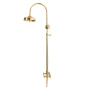 GOLF-CD-03/24-M Душевая стойка со смесителем, верхним и ручным душем Исполнение: Золото 24 карат, Ручки: Золото 24 карат 