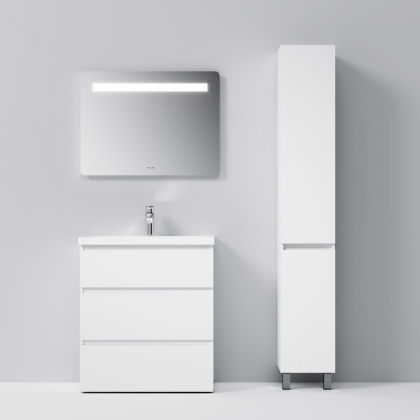 Шкаф-колонна напольный  правый GEM S, 190х30х32 см, белый, M91CSR0306WG