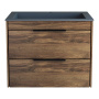 База под раковину Chiara 2D 600 подвесная, 2 выкатных ящика soft-close, C.Oak