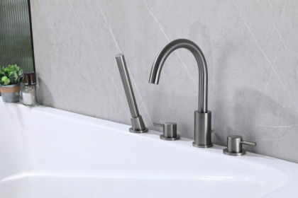 Смеситель ABBER Wasser Kreis AF8113NG на борт ванны, никель Смеситель ABBER Wasser Kreis AF8113NG на борт ванны, никель