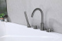 Смеситель ABBER Wasser Kreis AF8113NG на борт ванны, никель Смеситель ABBER Wasser Kreis AF8113NG на борт ванны, никель